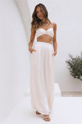 Bright Bloom Pant White