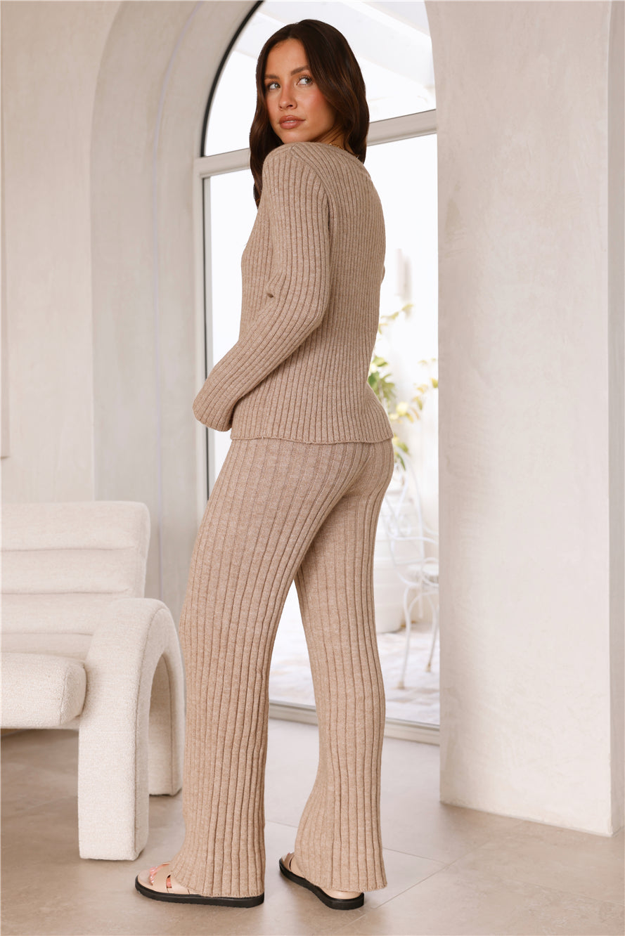 Aspen Knit Pants Beige