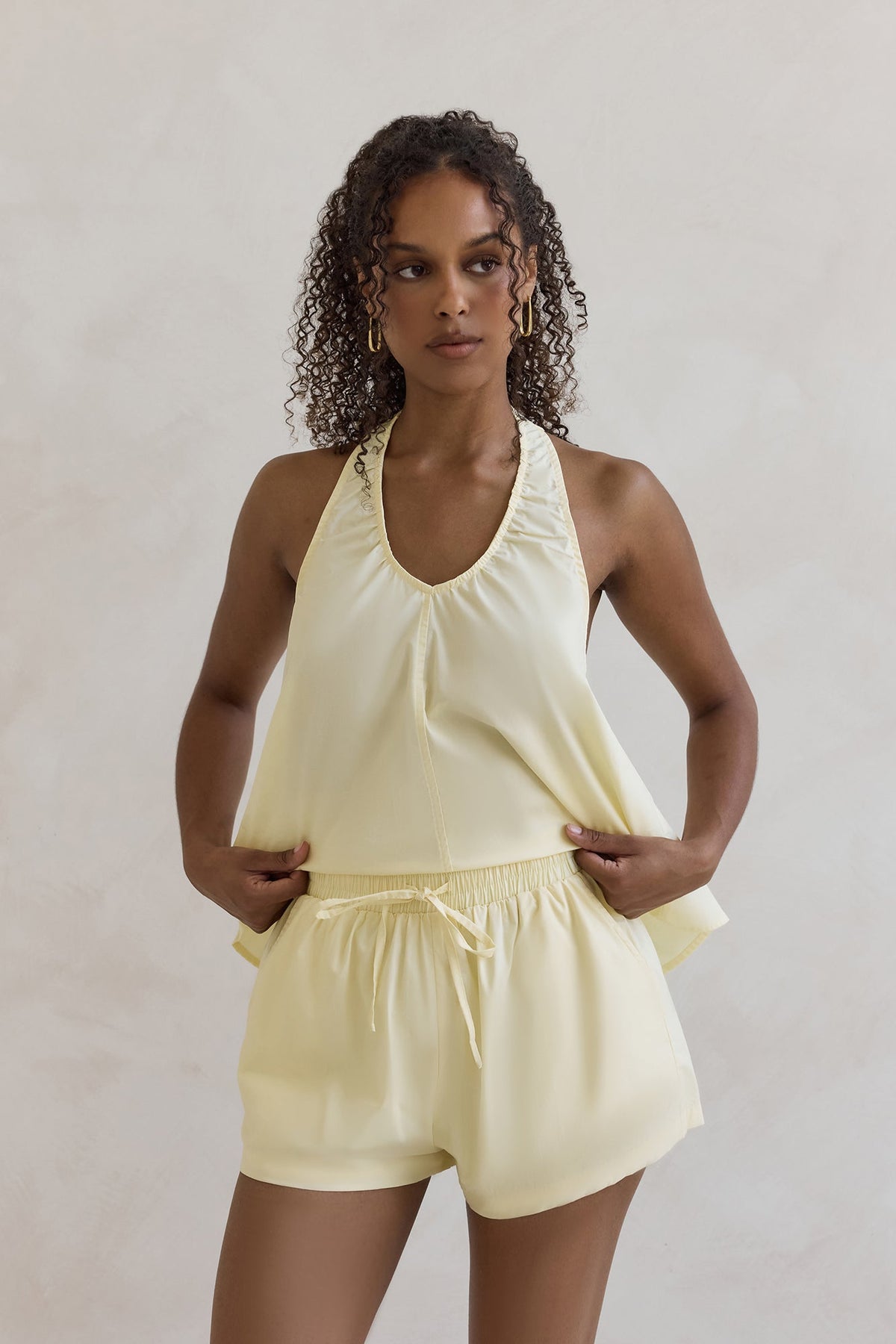 Evelyn Halter Top Yellow