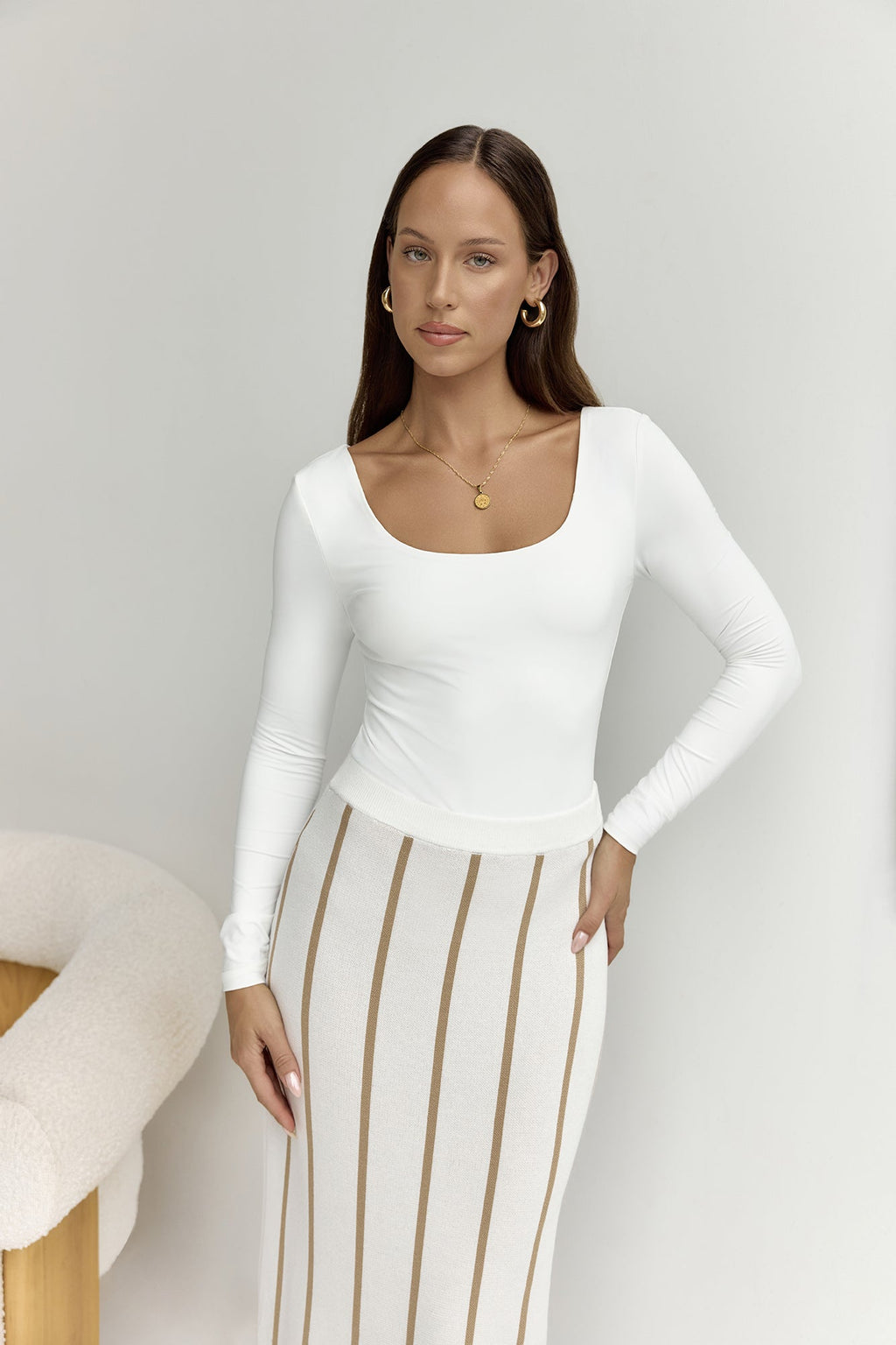 BASE Second Skin Long Sleeve Bodysuit White