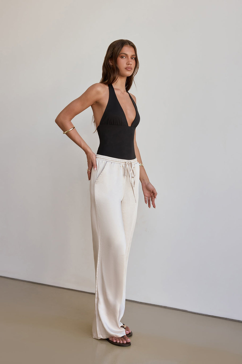 BASE Supersoft Sculpt Halter Bodysuit Black