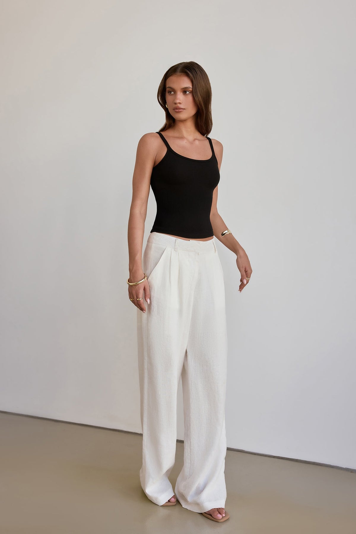 BASE Luxe Rib Weekender Cami Top Black