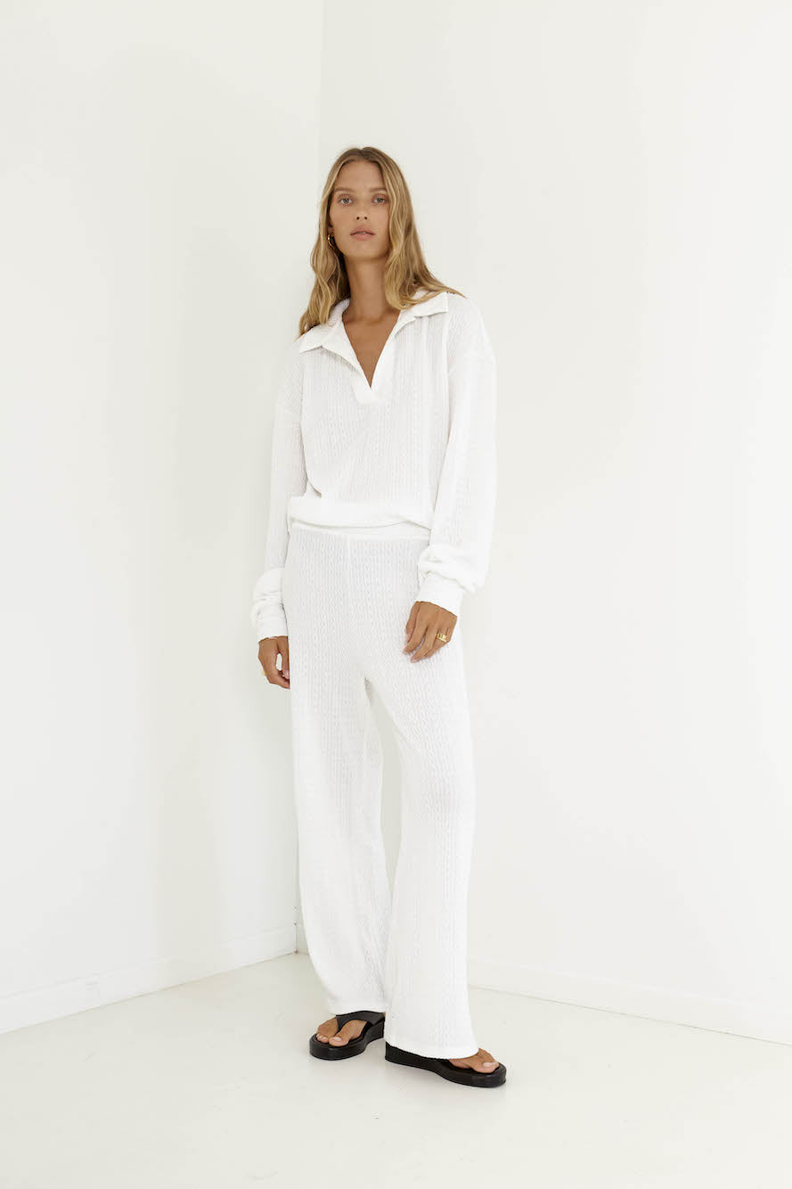 SNDYS Avery Pant White