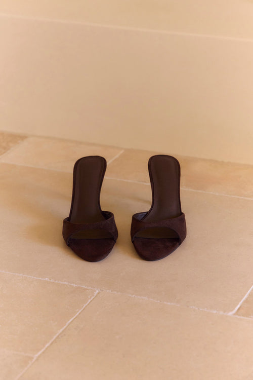 Avani Heel Dark Cacao Suede