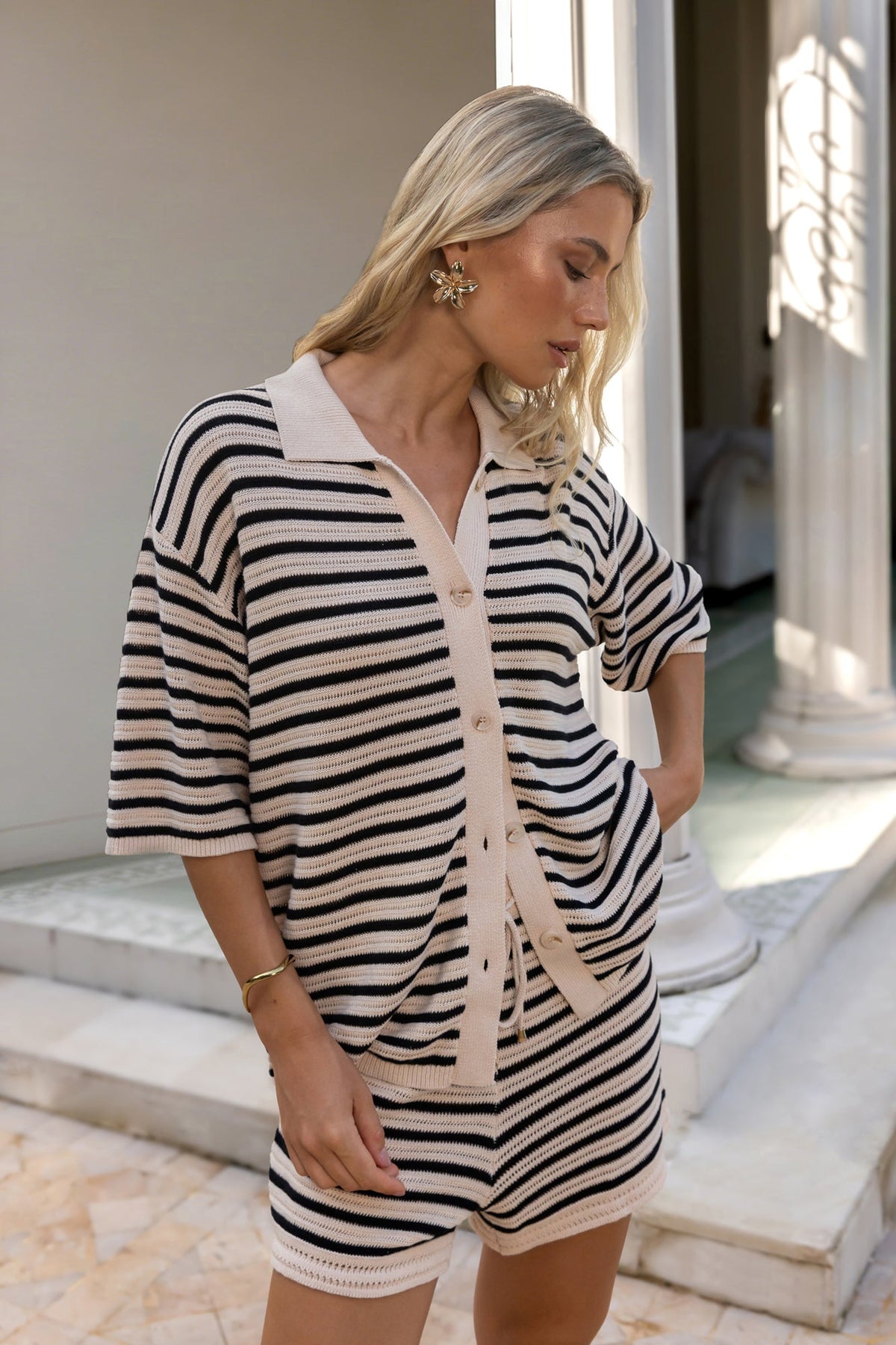 SEVEN WONDERS Cherie Knit Shirt Sand